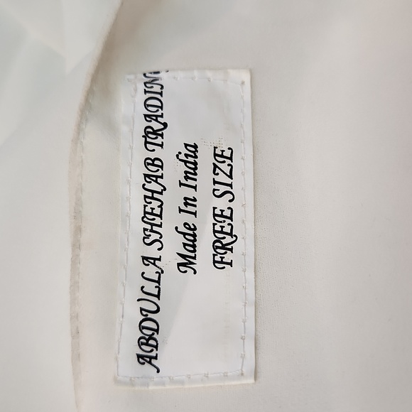 Abdulla Shehab Trading kaftan evening gown cream colored gold beads and crystals - Picture 14 of 16